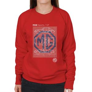 MG B Sports GT British Motor Heritage Women's Sweatshirt