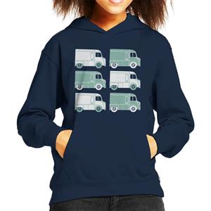 Citroen Retro Type H Van Art Kid's Hooded Sweatshirt