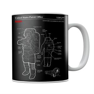 NASA EMU Spacesuit Blueprint Mug