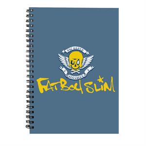Fatboy Slim Smiley Wings Text Logo Spiral Notebook