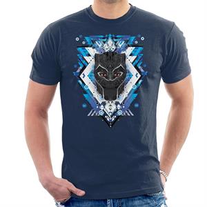 Marvel Black Panther Wakanda Vibranium Mask Pattern Men's T-Shirt