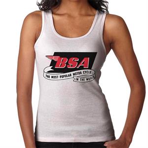 BSA Most Popular Motor Cycle In The World Logo Women's Vest