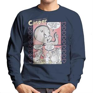 Casper The Friendly Ghost Flowers Comic Frame Men's Sweatshirt