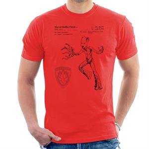 Marvel Guardians Of The Galaxy Teenage Groot Patent Men's T-Shirt