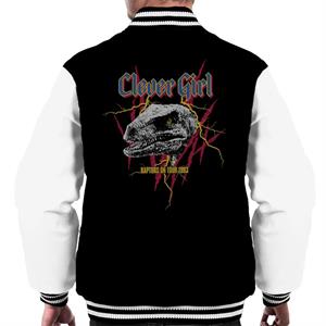 Jurassic Park Clever Girl Raptor On Tour 1993 Claw Marks Men's Varsity Jacket