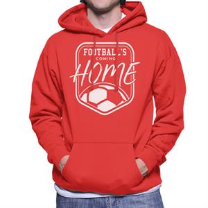 Football's Coming Home White Badge Men's Hooded Sweatshirt