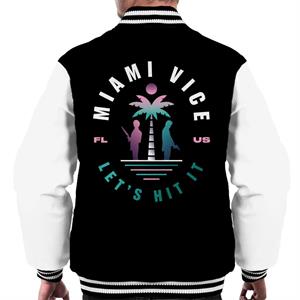 Miami Vice FL US Lets Hit It Men's Varsity Jacket