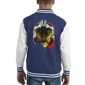 Original Stormtrooper Rebel Pilot Helmet Paint Splatter Kid's Varsity Jacket