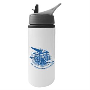 Pan Am Flying Around The World Aluminium Water Bottle With Straw