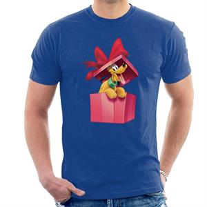 Disney Pluto Christmas Present Men's T-Shirt