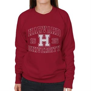 Harvard University 1636 Sports Text Logo Women's Sweatshirt