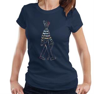 Where's Wally Beach Illustration Outline Women's T-Shirt