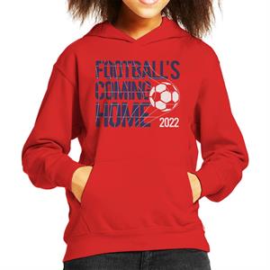 Football's Coming Home Back Of The Net Kid's Hooded Sweatshirt