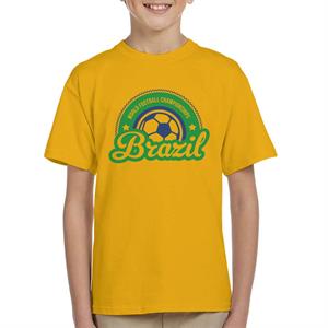 Brazil World Football Sunrise Logo Kid's T-Shirt