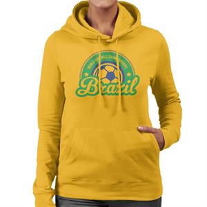 Brazil World Football Sunrise Logo Women's Hooded Sweatshirt