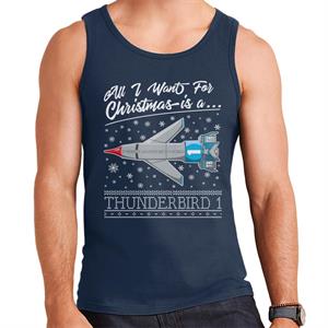 Thunderbirds All I Want For Christmas Is Thunderbird 1 Men's Vest