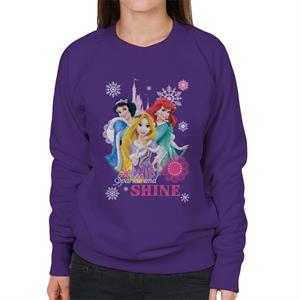 Disney Christmas Princesses Sparkle And Shine Women's Sweatshirt