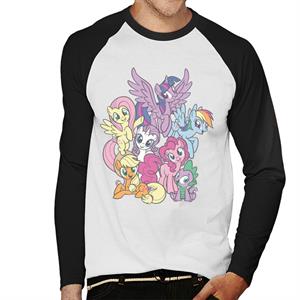 My Little Pony Spike And The Squad Men's Baseball Long Sleeved T-Shirt