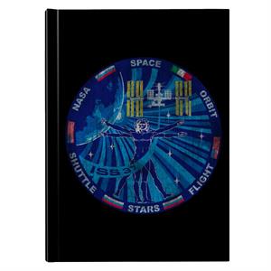 NASA ISS Expedition 37 Mission Badge Distressed Hardback Journal