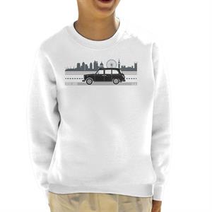 London Taxi Company TX4 Driving Along The City Kid's Sweatshirt