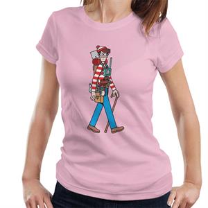 Where's Wally Walking With Camping Gear Women's T-Shirt