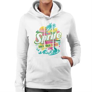 Sprite Retro 90s Beach Obey Your Thirst Women's Hooded Sweatshirt