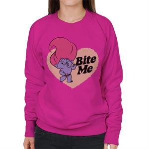 Trolls Loveheart Bite Me Women's Sweatshirt