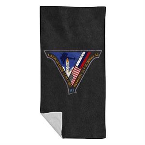 NASA STS 81 Atlantis Mission Badge Distressed Beach Towel