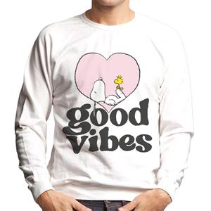 Peanuts Snoopy And Woodstock Good Vibes Men's Sweatshirt