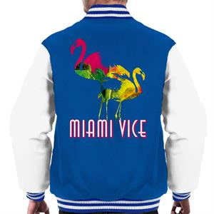 Miami Vice Flamingo Silhouette Men's Varsity Jacket