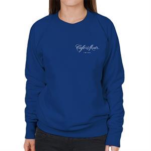 Cafe del Mar Classic White Logo Pocket Print Women's Sweatshirt