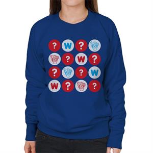 Where's Wally Character Heads And Question Marks Women's Sweatshirt