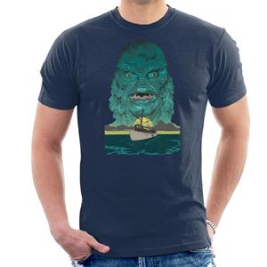 The Creature From The Black Lagoon Demon Head Boat Men's T-Shirt