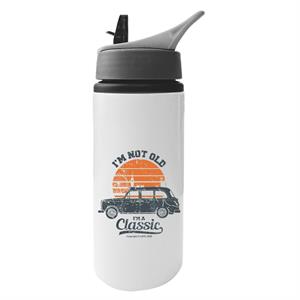 London Taxi Company TX4 Im Not Old Im A Classic Aluminium Water Bottle With Straw