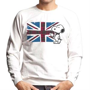 Peanuts Snoopy Union Jack And Tea Men's Sweatshirt