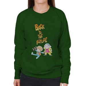 Back To The Future Marty And Doc Chibi Women's Sweatshirt