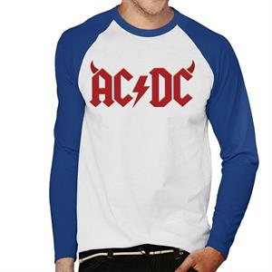 AC/DC Devil Horns Logo Men's Baseball Long Sleeved T-Shirt