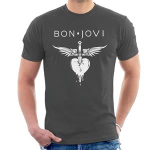 Bon Jovi Dagger Heart Logo Men's T-Shirt