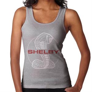 Shelby Red Text Cobra Logo Women's Vest