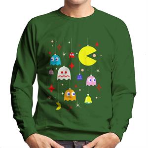 Pac-Man Christmas Hanging Baubles Men's Sweatshirt