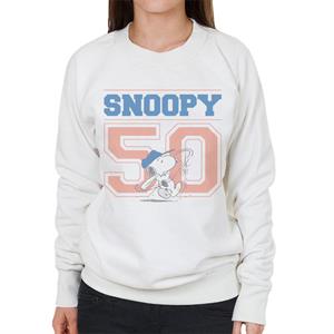 Peanuts Snoopy 50 Baseball Swing Women's Sweatshirt