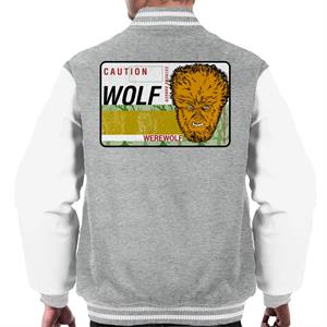 The Wolf Man Caution Extreme Danger Men's Varsity Jacket