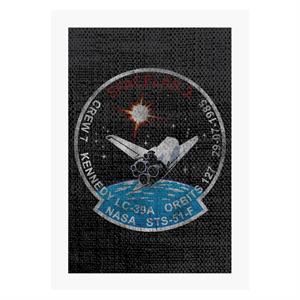 NASA STS 51 F Challenger Mission Badge Distressed A4 Print