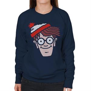 Where's Wally Character Head Women's Sweatshirt