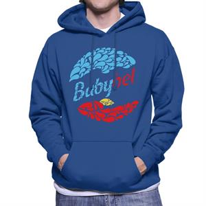 Baby Bel Blue And Red Droplets Men's Hooded Sweatshirt