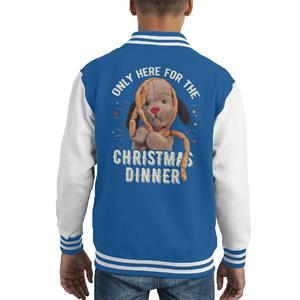 Sooty Christmas Sweep Only Here For The Christmas Dinner Kid's Varsity Jacket