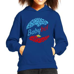 Baby Bel Blue And Red Droplets Kid's Hooded Sweatshirt