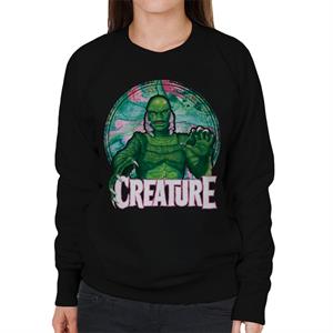 Creature From The Black Lagoon Mix Circle Women's Sweatshirt