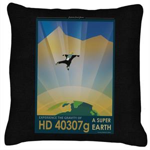 NASA HD 40307g A Super Earth Interplanetary Travel Poster Cushion