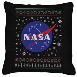 NASA Classic Insignia Christmas Knit Pattern Cushion